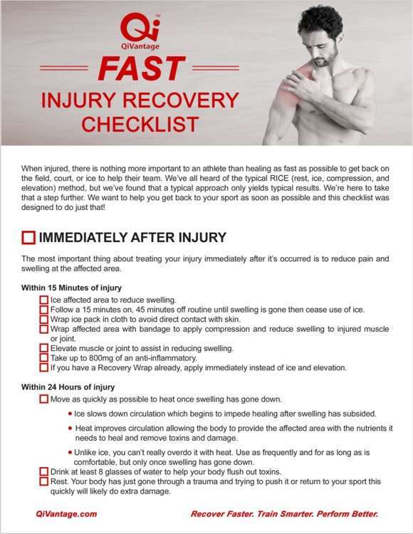 Injury Recovery Checklist